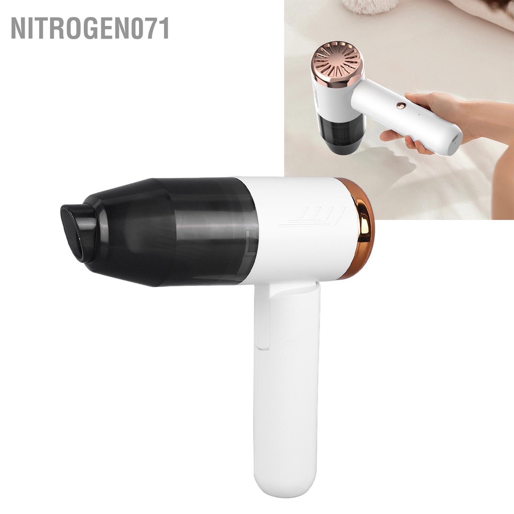 Nitrogen071 Máy Hút Bụi Ô Tô Cầm Tay Không Dây Sạc USB Mạnh Mẽ Mini Cho Gia Đình Xe Tính Văn Phòng Trắng