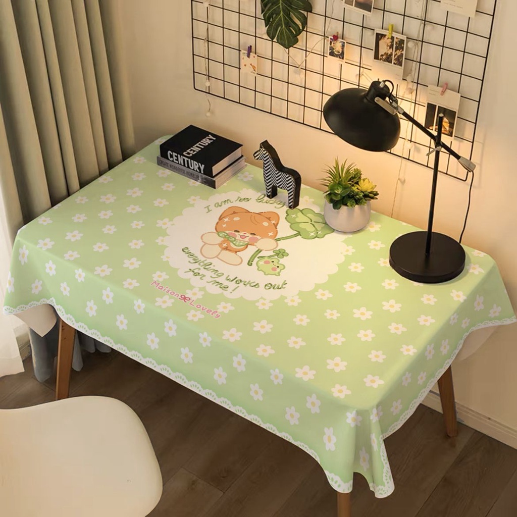 Dễ Thương Khăn Trải Bàn Chống Bụi Họa Tiết Hoạt Hình Xinh Xắn
