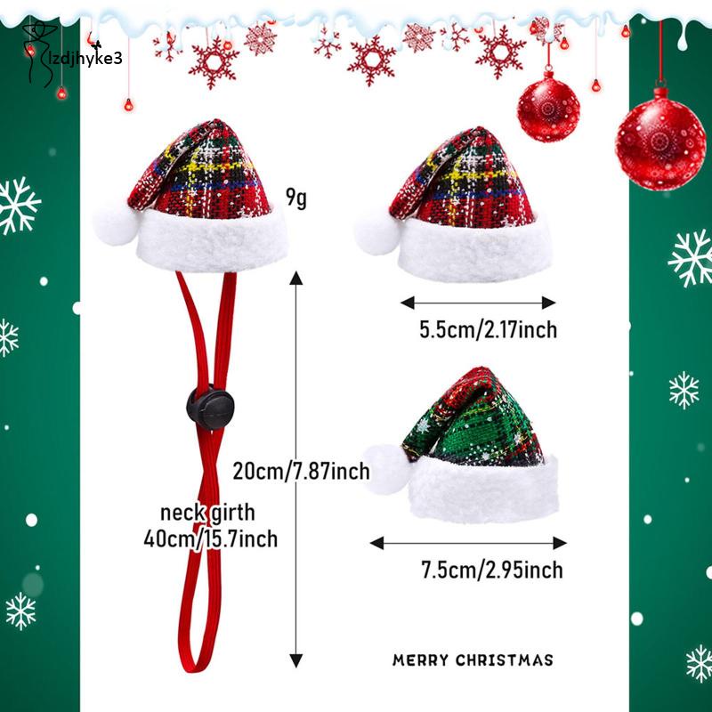 Mũ Giáng Sinh Kèm Dây Đeo Tùy Chỉnh Đáng Yêu Cho Thú Cưng