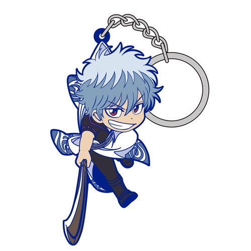 Móc khóa Gintama Gintoki Sakata Pinched 21 manga anime chibi Phụ kiện trang trí túi xách Balo