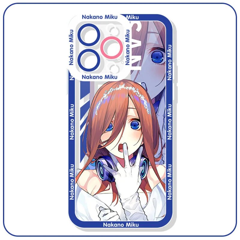 Ốp lưng iPhone Cạnh Vuông Jicase In Hình Nakano Miku anime The Quintessential Quintuplets