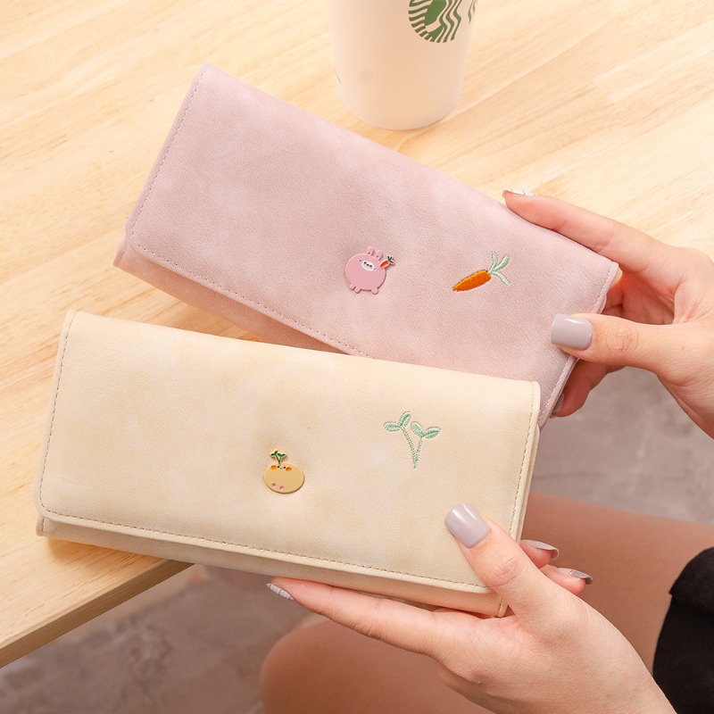 Ví Dài Gấp Gọn Phong Cách Hàn Quốc Dễ Thương Hợp Thời Trang Cho Nữ