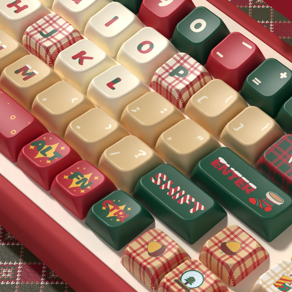 Christmas Eve Theme Keycaps Cherry/MDA Height Đêm Giáng Sinh Chủ Đề Keycaps Cherry/MDA Chiều Cao PBT Năm Mặt Thăng Hoa Bàn Phím Cơ Keycaps
