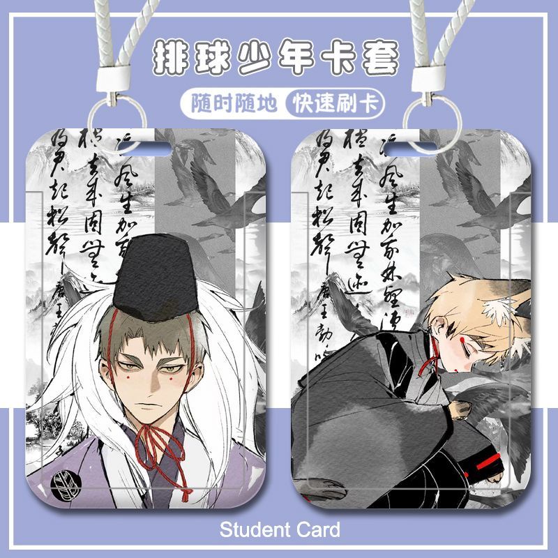 Haikyuu! Bao Đựng Thẻ id / Thẻ id Kiểu Cổ Điển Tiện Dụng Ốp