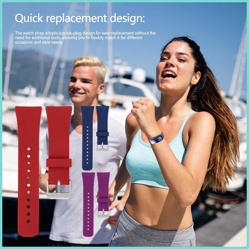 Silicone Dây Đeo Silicon Thời Trang Cho Đồng Hồ Thông Minh samsung gear fit 2 pro