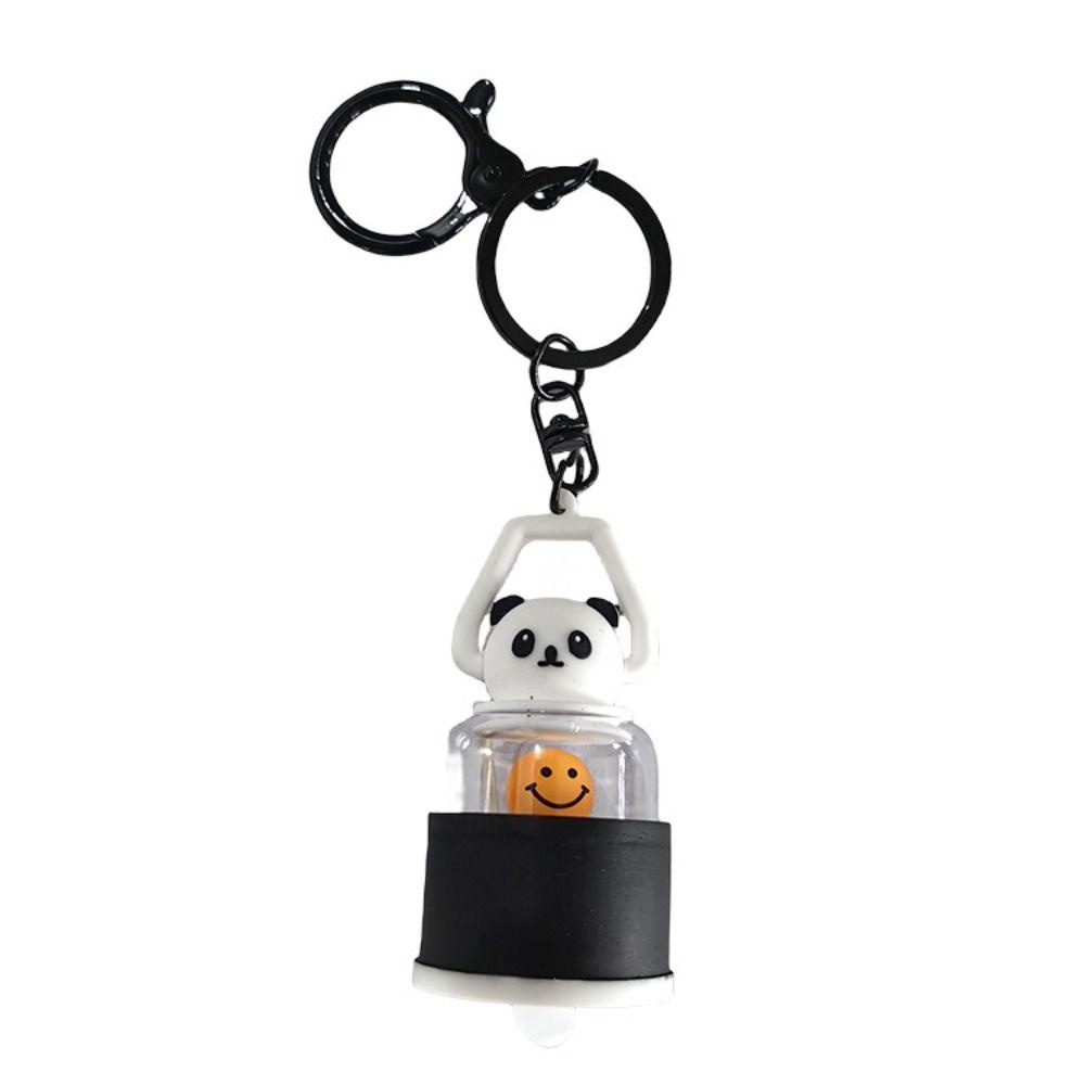 Móc Khóa Hình Gấu Trúc Hoạt Hình Có Đèn led Phát Sáng Dễ Thương
