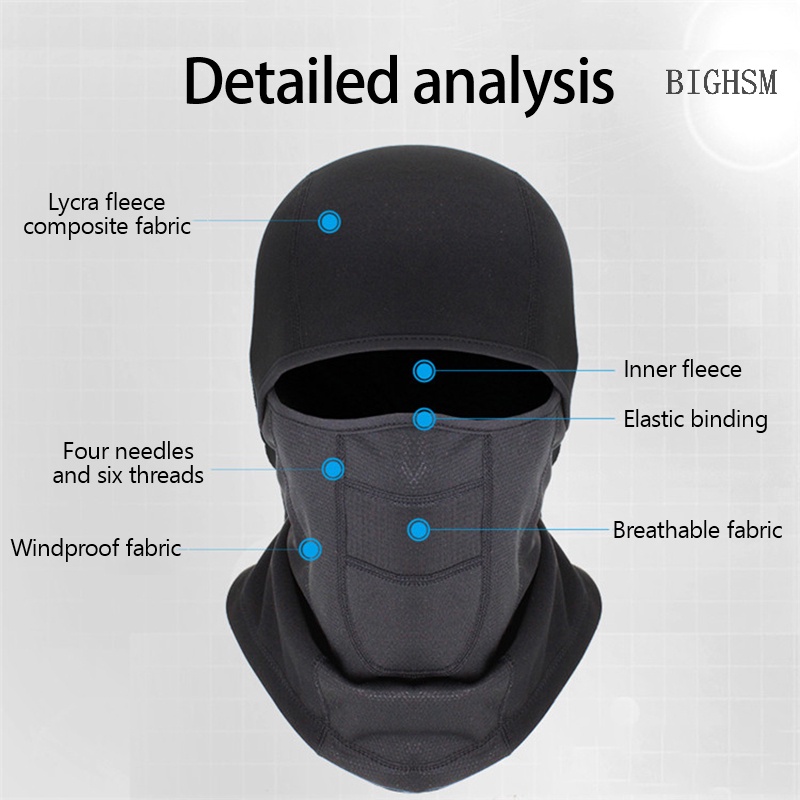 Mũ Trùm Đầu Đi Xe Đạp Kèm Mặt Nạ Giữ Ấm Chống Gió Mùa Đông