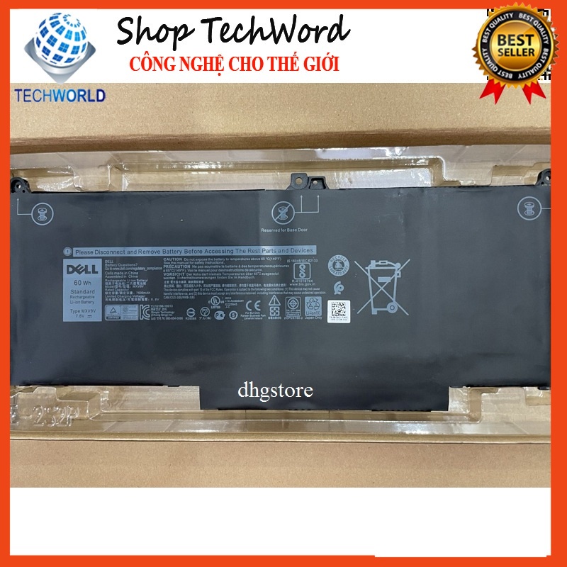 Pn laptop Dell Latitude 5300 5310 7300 7400 60WHR 5VC2M N2K62 829MX MXV9V 60Wh