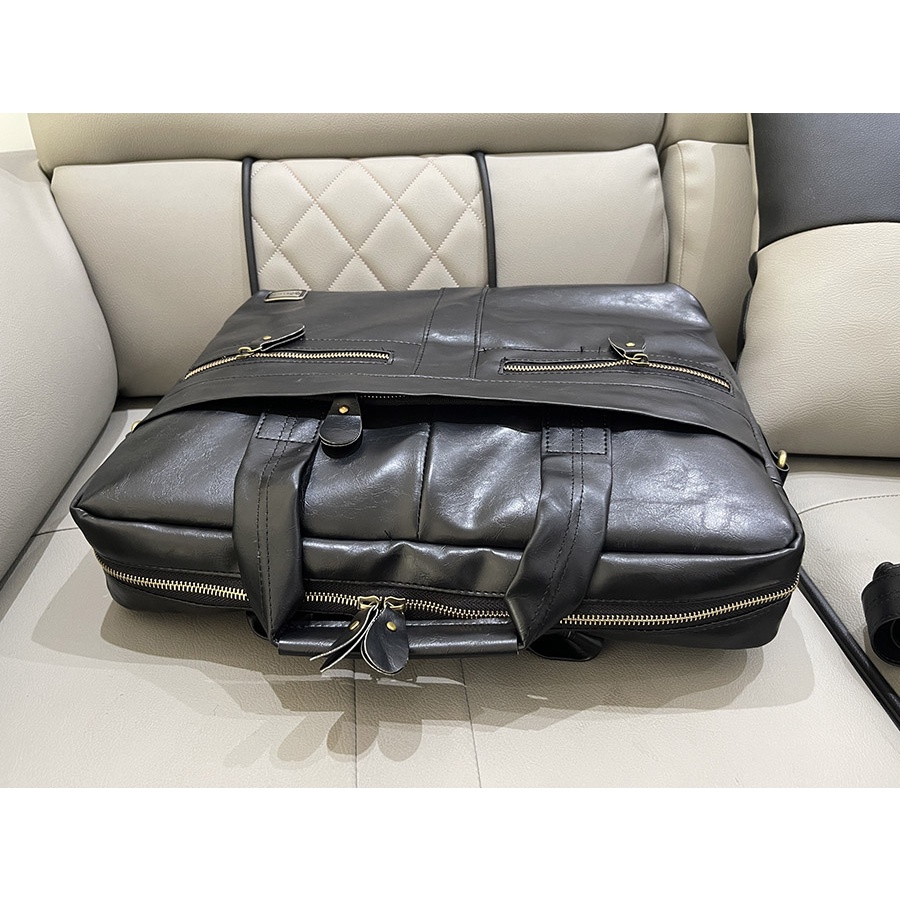 Túi da nam VĂN PHÒNG laptop 15 inch Men KDT01  Da WUAS phối da thật