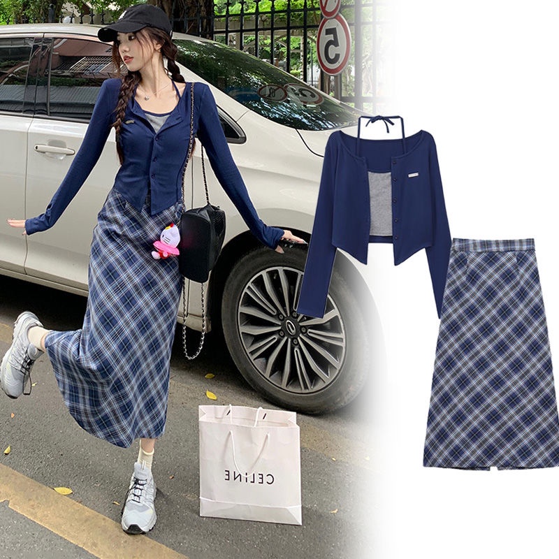 【Bess's house】áo thun nữ+chân váy chữ a,set đồ nữ đi chơi,bộ quần áo nữ,bộ váy nữ,set đồ nữ mùa đông