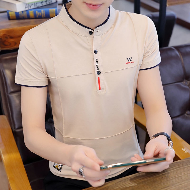 Áo Sơ Mi Ngắn Tay Kiểu Dáng Đơn Giản Hợp Thời Trang Cho Nam