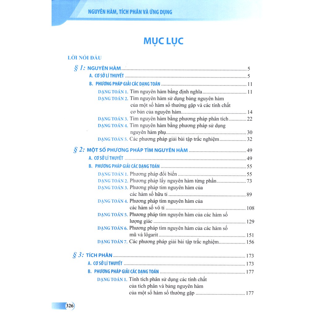 Sách Phương Pháp Giải Các Dạng Toán THPT - Nguyên Hàm, Tích Phân Và Ứng Dụng  - Bản Quyền