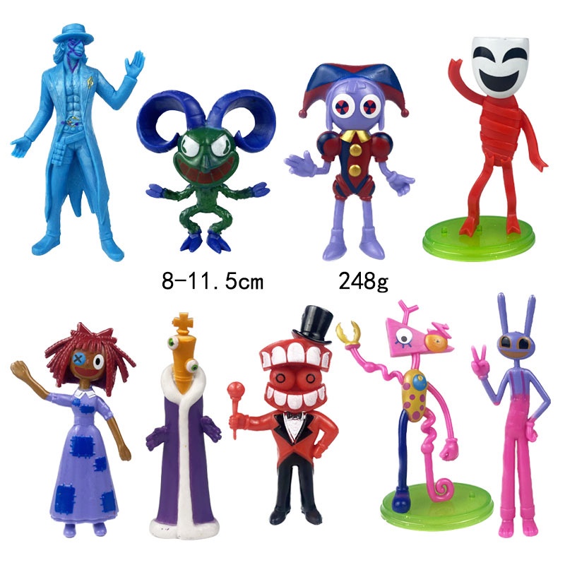 Set 12 Mô Hình Nhân Vật Phim Hoạt Hình the amazing Bằng pvc Chất Lượng Cao Trang Trí Bàn Làm Việc