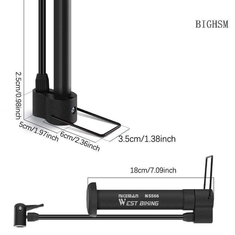 Bơm Xe Đạp mini Di Động Kèm Ống Nối Dài skk