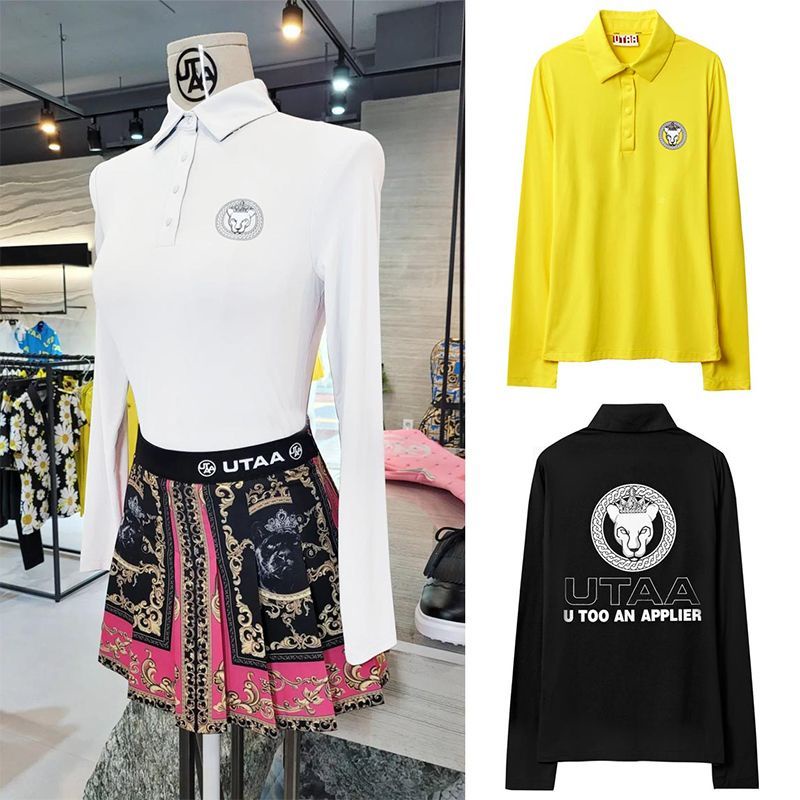 Utaa Áo Thun Tay Lỡ Màu Trơn In logo Hoạt Hình Phong Cách Hàn Quốc Thời Trang Xuân Hè Cho Nữ qvsi