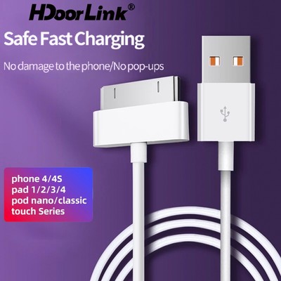 Hdoorlink Dây Cáp Sạc Nhanh usb 30 pin Cho Điện Thoại 4 / 4s pad 1 / 2 / 3 / 4 pod nano / classic touch Cáp sạc nhanh 2A Đồng Bộ Dữ Liệu