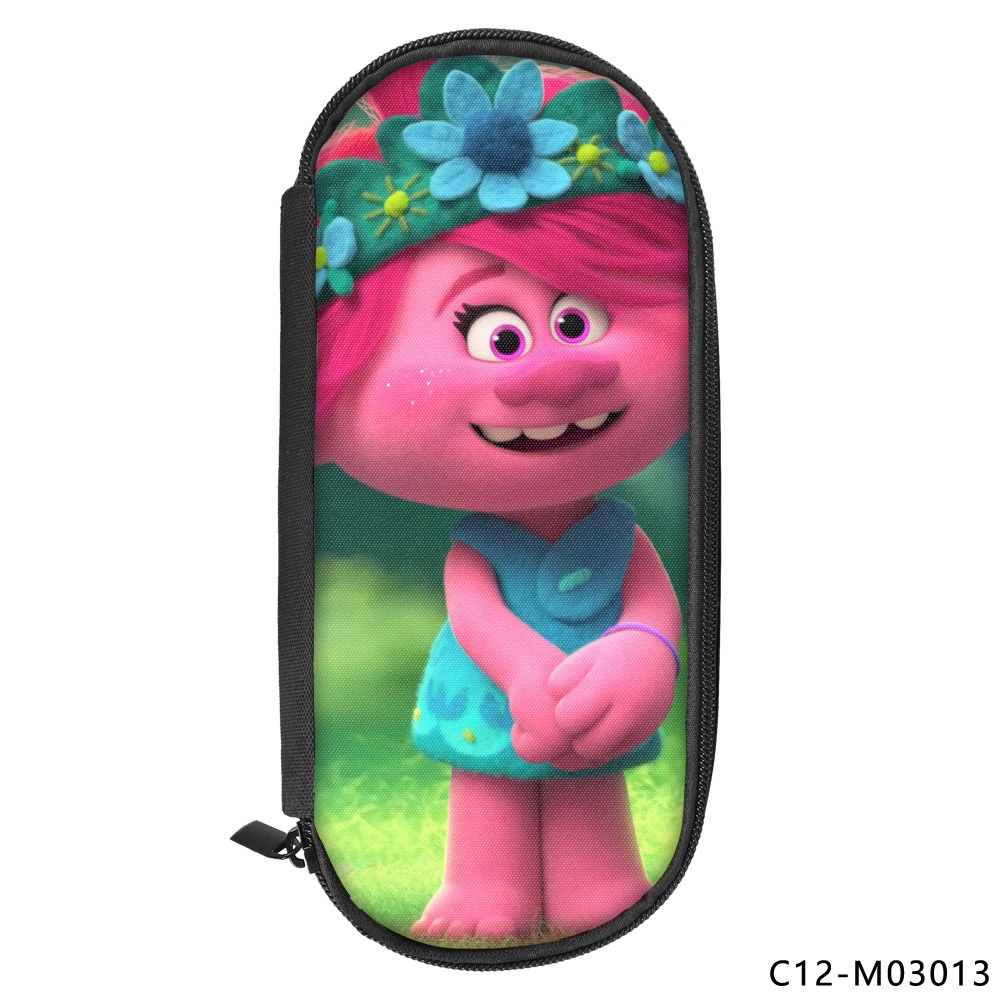 Túi Đựng Bút Bằng polyester Sức Chứa Lớn Họa Tiết Hoạt Hình trolls Dễ Thương Cho Học Sinh