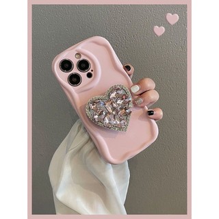 Phù Hợp Ốp Điện Thoại Họa Tiết Trái Tim Đính Đá Cho iphone 11 12 pro max x xr xs max se 7 plus 8 plus 13 pro max 14 pro max