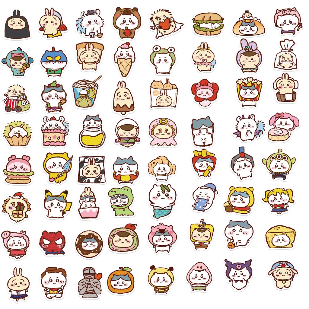 Bộ 65 Miếng Dán Trang Trí Mũ Bảo Hiểm / Bút Chì Họa Tiết graffiti Dễ Thương Chống Thấm Nước