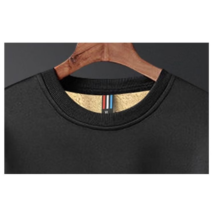 M-5XL Áo Giữ Nhiệt Nam Áo giữ nhiệt nỉ nam Áo Thun Tay Dài Màu Đen Lót Lông Dày Dặn Giữ Ấm Cơ Bản Cho Nam