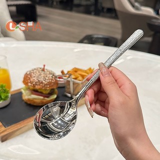 Muỗng inox cán dài dày kiểu hàn quốc sáng tạo cho nhà bếp / khách sạn