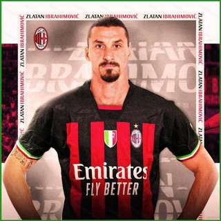 Ibrahimovic ac milan Áo Thun Thể Thao Tay Ngắn In Logo Đội Tuyển Đá Banh