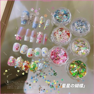 Phụ Kiện Trang Trí Móng Tay Hình Bướm Màu sequin Lấp Lánh