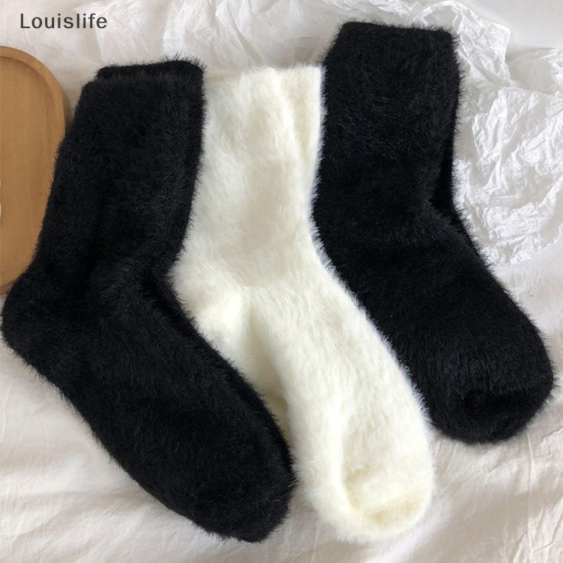 Louislife Vớ Nhung San Hô Dày Dặn Giữ Ấm Mùa Thu Đông Cho Nam Và Nữ