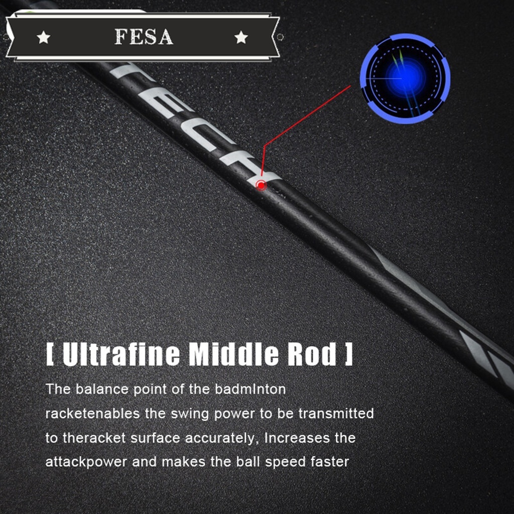 Alpsport set 2 Vợt Cầu Lông rr 4u 25lbs g5 100% Chính Hãng Bằng carbon