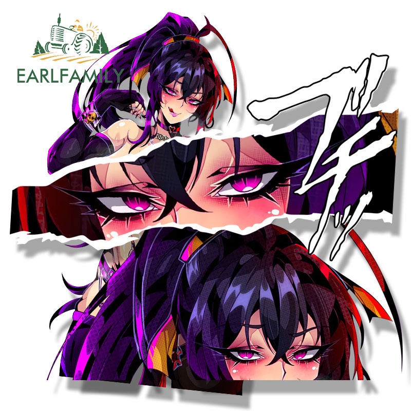 EARLFAMILY Ahegao Akeno Himejima Fanart Xe Miếng Dán Anime Trường Trung Học D × D Phác Thảo Waifu De