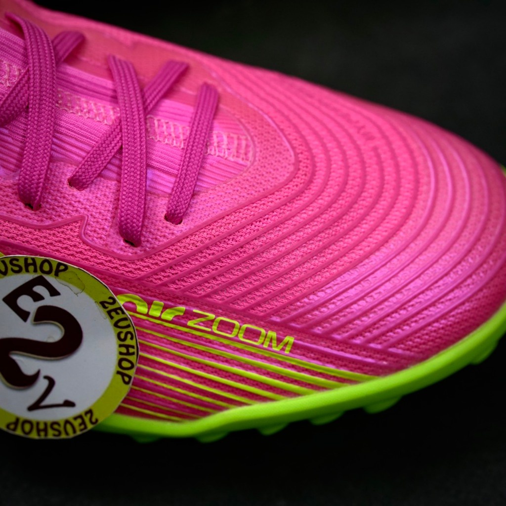 Giày bóng đá Air Zoom Mer Vapor 15 Pro Hồng, giày đá banh cỏ nhân tạo nam đã khâu đế - 2EVSHOP