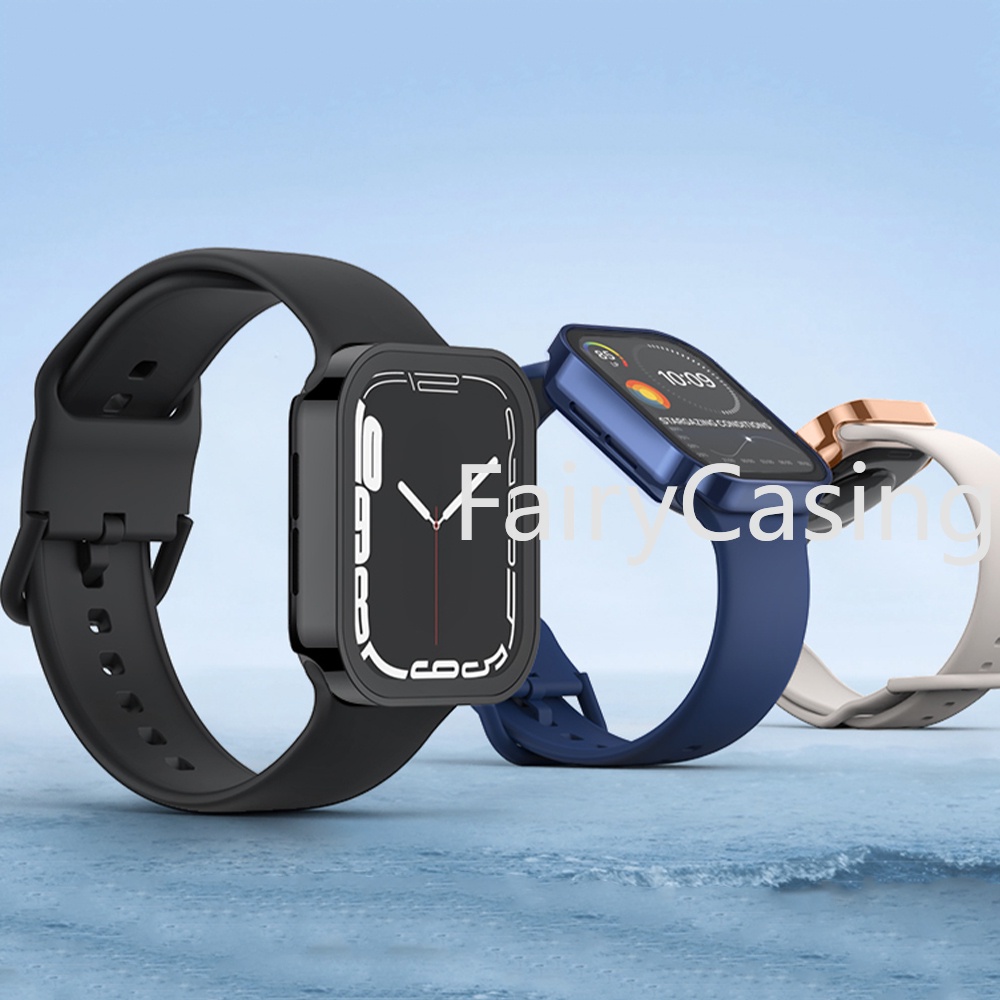 Kính Cường Lực + Ốp Bảo Vệ Màn Hình Chống Nước Cho apple watch ultra 2 49mm series 8 7 8 9 45mm 41mm 44mm 40mm iwatch 4 3 5 se 6