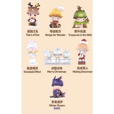 ★Phụ Kiện Chuyên Dụng Dành Cho Xe Hơi★  [] Búp Bê popmart dimoo Snowman 'S Trang Trí Hộp Bí Ẩn Hợp Thời Trang Làm Quà Tặng
