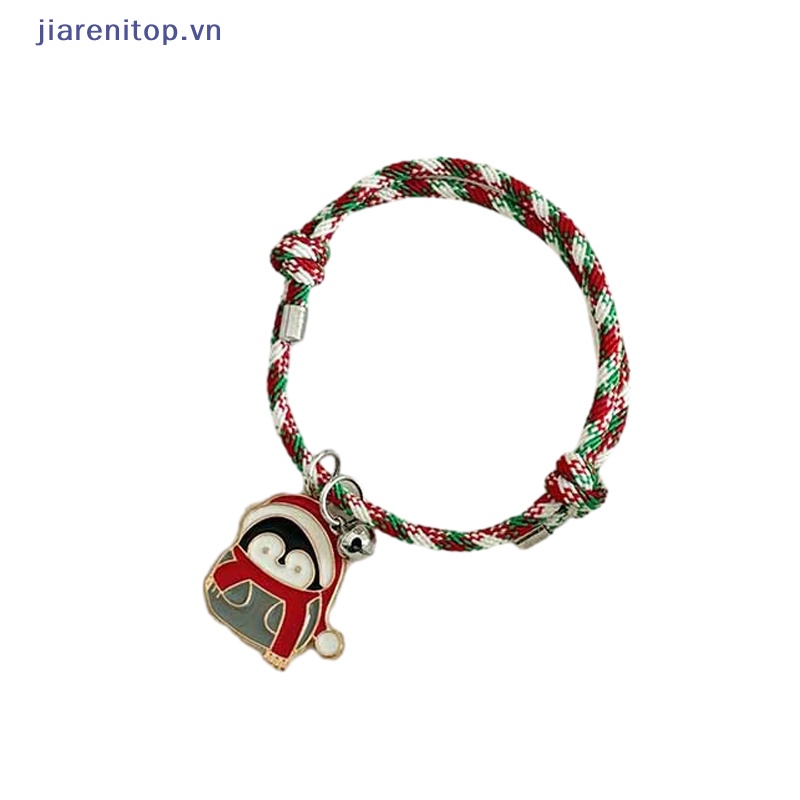 Jiarenitop Vòng Tay Dây Mặt Hình Ông Già Noel Tuần Lộc Chim Cánh Cụt Hoạt Hình Sáng Tạo Có Chuông Điều Chỉnh Được Cho Cặp Đôi vn