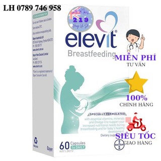 Elevit Vitamin Tổng Hợp Sau Sinh Breastfeeding 60 viên [MẪU MỚI 2021]
