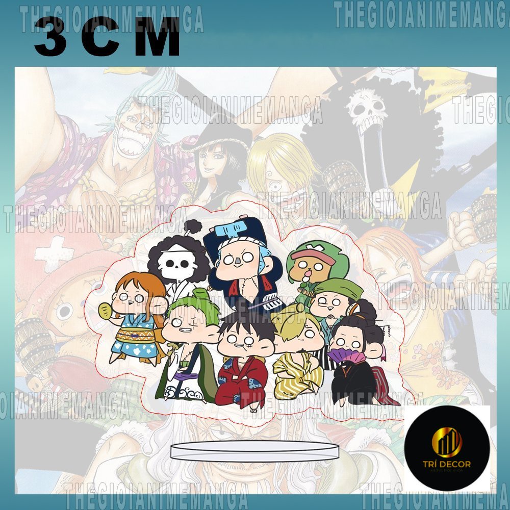 Mô hình Standee ONE PIECE ver MẮT TRÒN Đảo hải tặc anime tượng mica acrylic chibi xinh xắn
