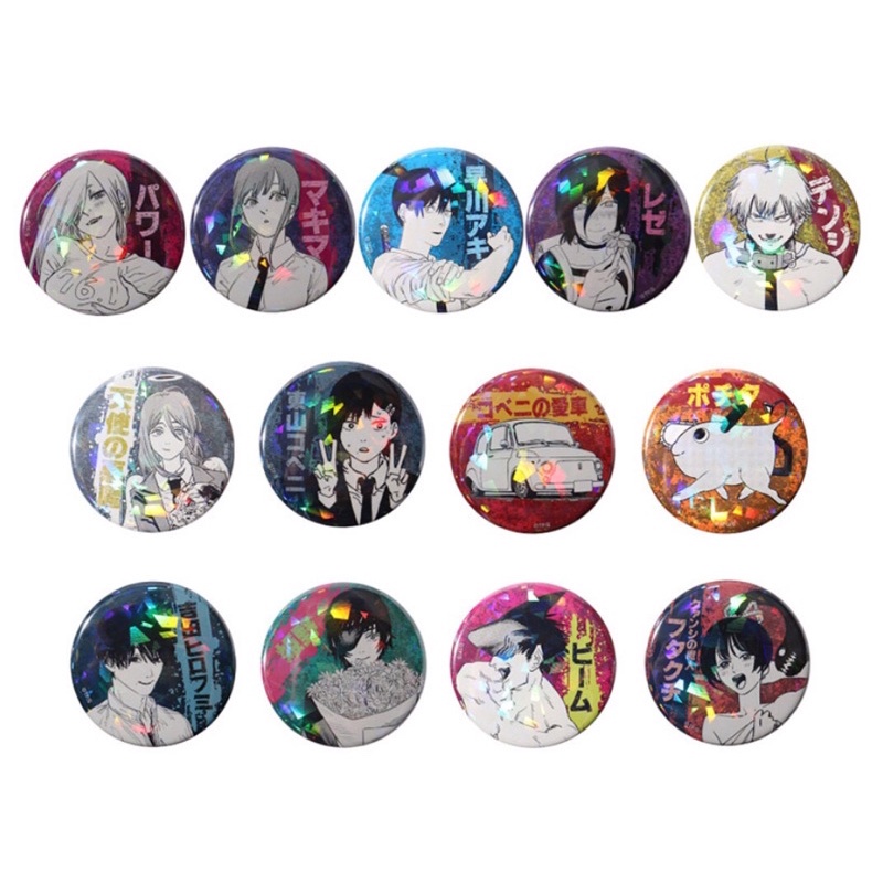 Chainsaw Man Huy hiệu Anime Lấp Lánh  - Anime / Manga Chainsaw Man Power Makima Pochita Makima Aki Angel Denji HH18