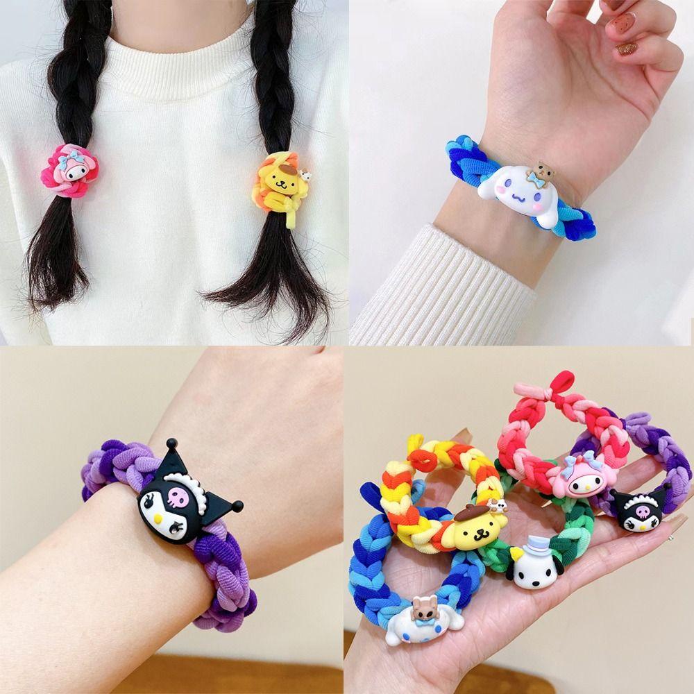 Maxg Vòng Tay Dây Thun Buộc Tóc Kiểu Hoạt Hình kuromi Đáng Yêu Màu Kẹo Cho Cặp Đôi