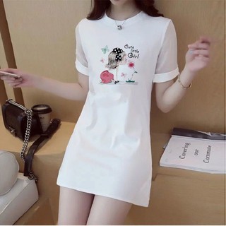 Đầm Thun Tay Ngắn Phối Ren Phong Cách Hàn Quốc Thời Trang Mùa Hè Mới Cho Nữ
