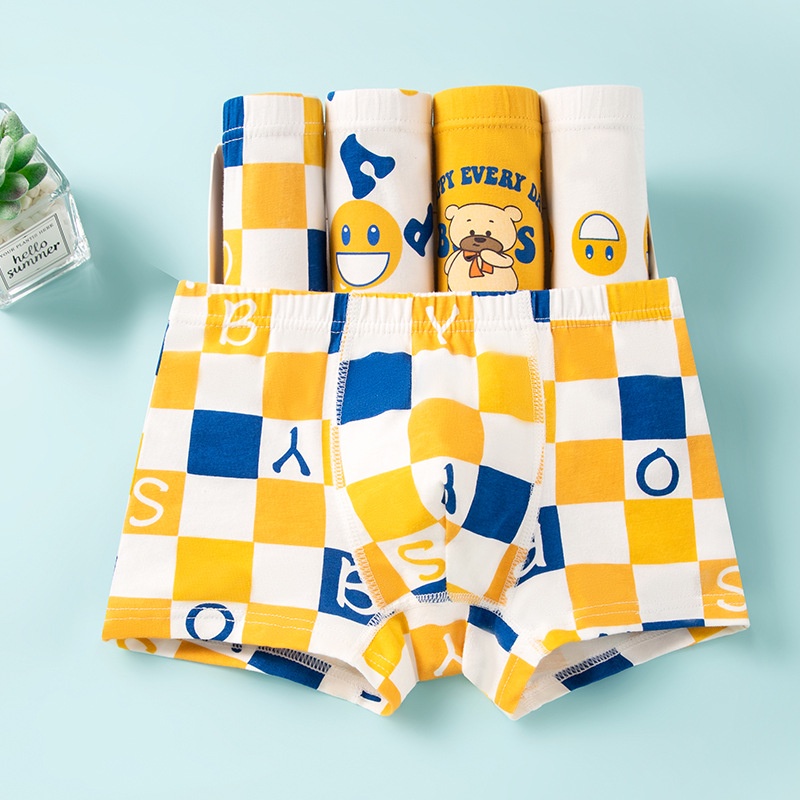 Quần Lót boxer cotton Mềm Mại Kiểu Hoạt Hình Xinh Xắn Cho Bé