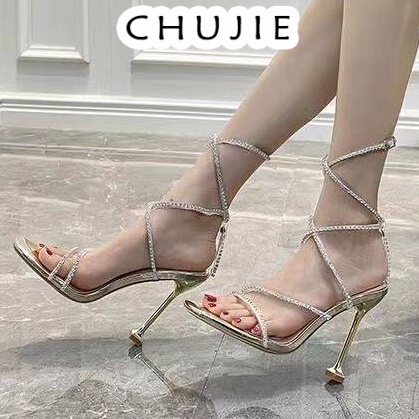 Aès giày cao gót nữ dép sandal nữ đế cao đi chơi giày sandal cao gót mũi hở 2023NEW mẫu mới X0301044 GXT302