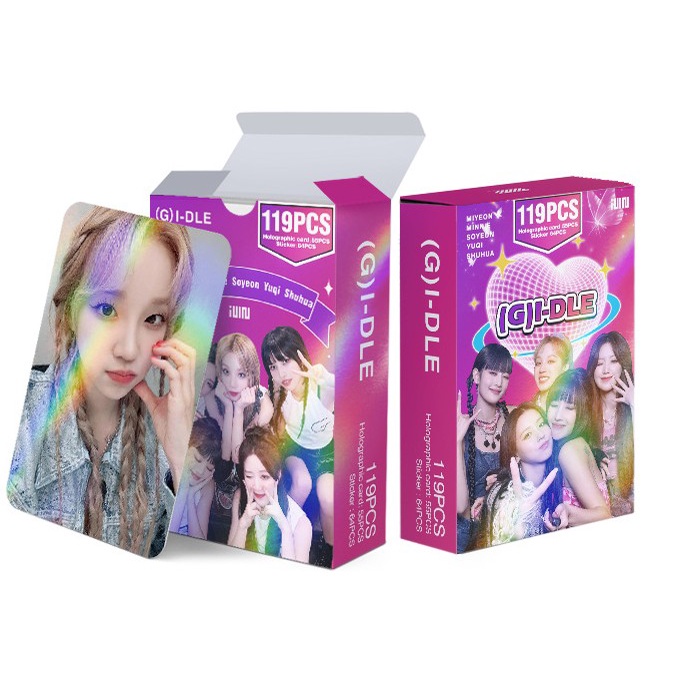 50-119pcs (G)I-DLE Hologram Laser LOMO cards 2024 Season's Greetings Album GO FOR IT Photocards GIDLE YUQI MIYEON SHUHUA MINNIE SOYEON solo Postcards
