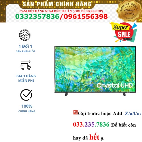 Tivi Samsung 43 inch Crystal UHD 4K CU8000 - rẻ, mới