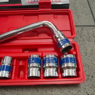 Bộ tuýp 1/2 cần cong 10 món 8-24mm