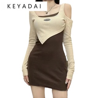 KEYADAI Chic váy nữ Đầm Body Cho thời váy INS Korean thời trang Trendy A22M0OT 52Z231229