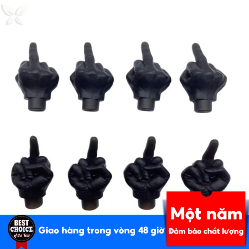 Bộ 4 Nắp Van Bánh Xe Hơi Hình Ngón Tay Giữa Nhiều Màu Sắc Vui Nhộn