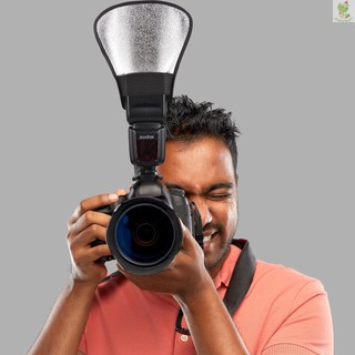 Portable Universal Camera Flash Reflector Speedlite Bounce Diffuser Board with Silver & White Reflective Surface Replacement