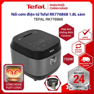Nồi cơm điện tử tefal rk776b68 dung tích 1.8l công suất 750w - bảo hành 2 năm