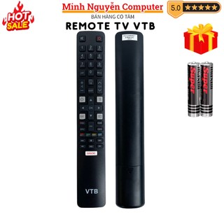 Remote điều khiển tivi vtb mã 01, điều khiển tv vtb các dòng led / lcd / smart tv - tặng kèm pin - minh nguyễn computer