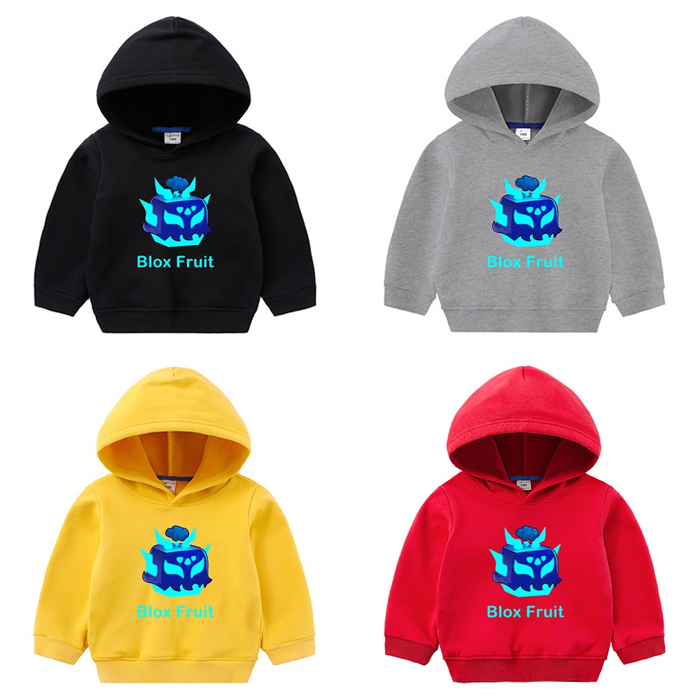 Mingyuan Rumble Fruit Blox Fruit Áo Hoodie trẻ em Đơn giản Hoạt hình giản dị Áo khoác bé trai và bé gái hàng đầu